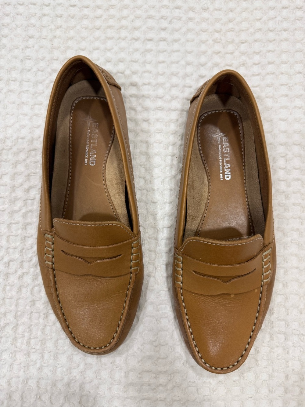 Eastland Brown Leather Penny Loafers for Women